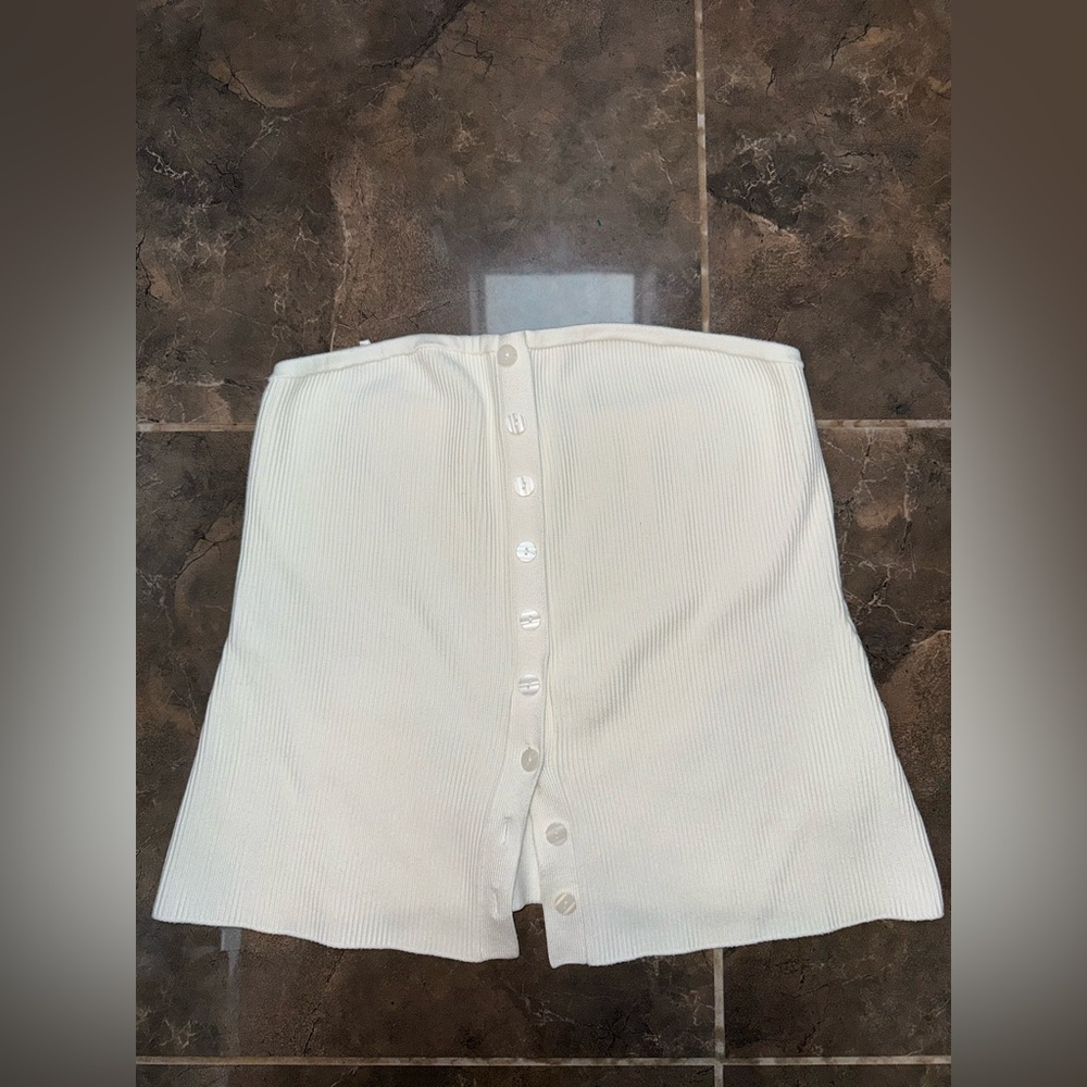 Abercrombie and fitch button down tube top